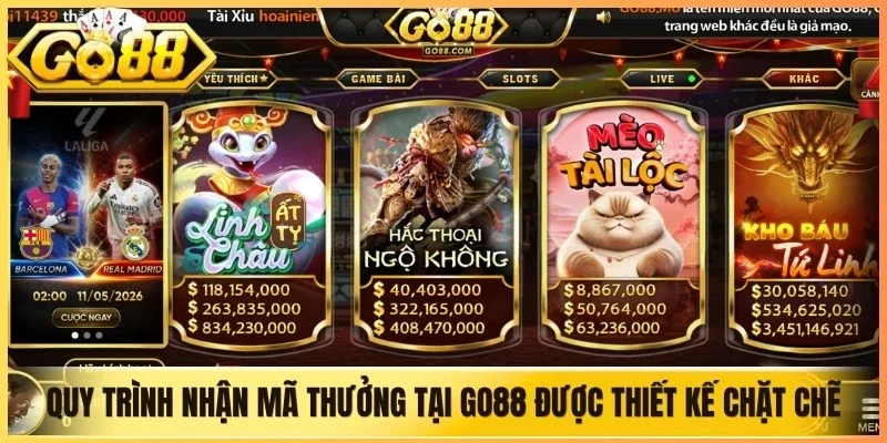 Quy trình nhận mã thưởng tại Go88 được thiết kế rất chặt chẽ